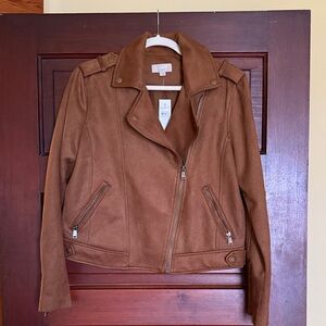 LOFT Tan Leather Women's Jacket
